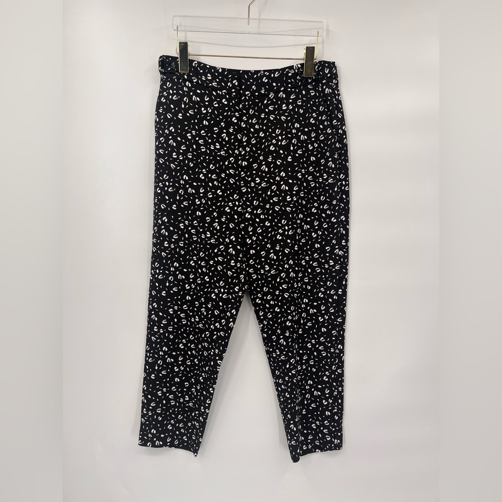 Equipment Femme Black/White Patterned Pants Size 4 NWOT